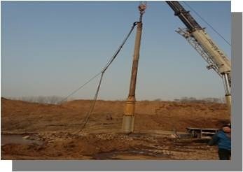 Thiết bị Vibroflot 105kW Điện lực rung và 3445 mm chiều dài cho hiệu suất