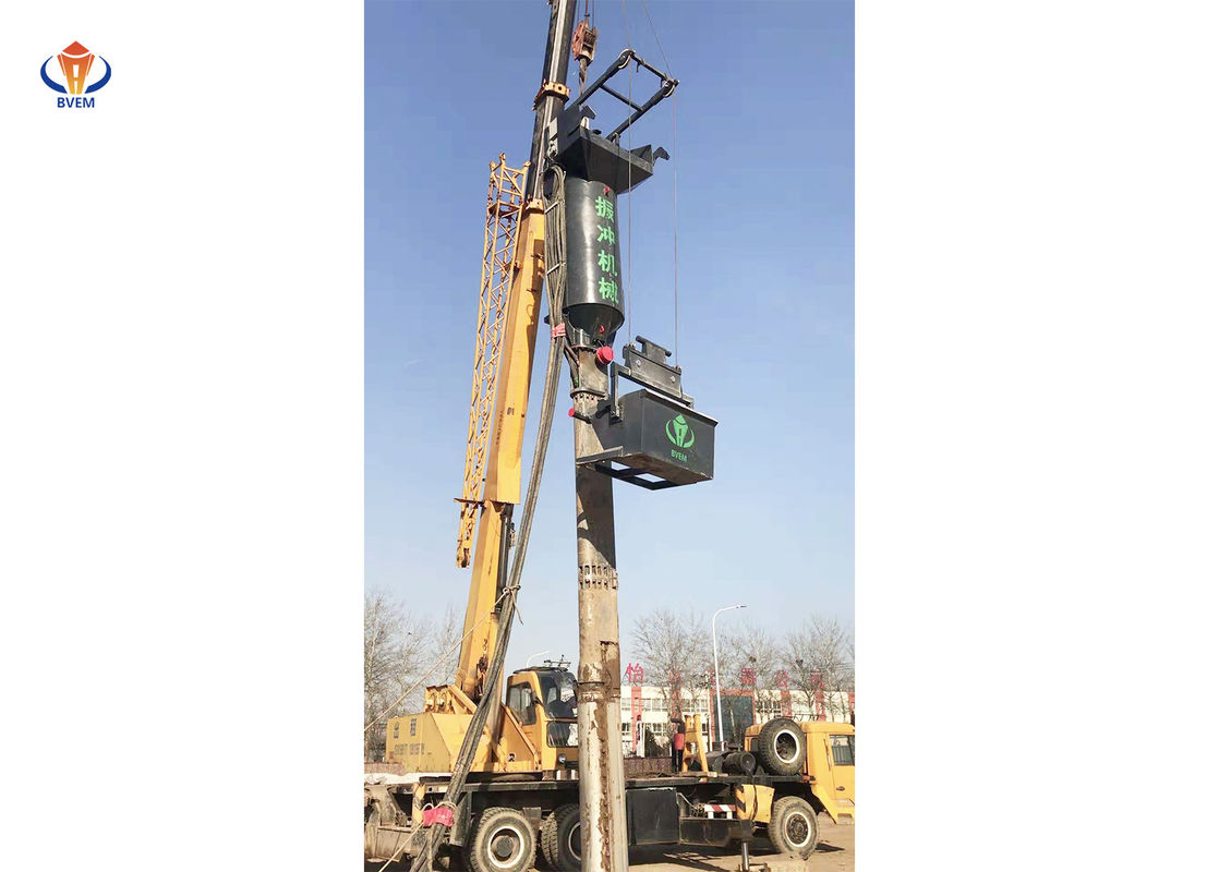 Máy rung cấp liệu đáy mạnh mẽ được sử dụng để xây dựng cột đá trong dự án ngoài khơi BJZC-V400-180