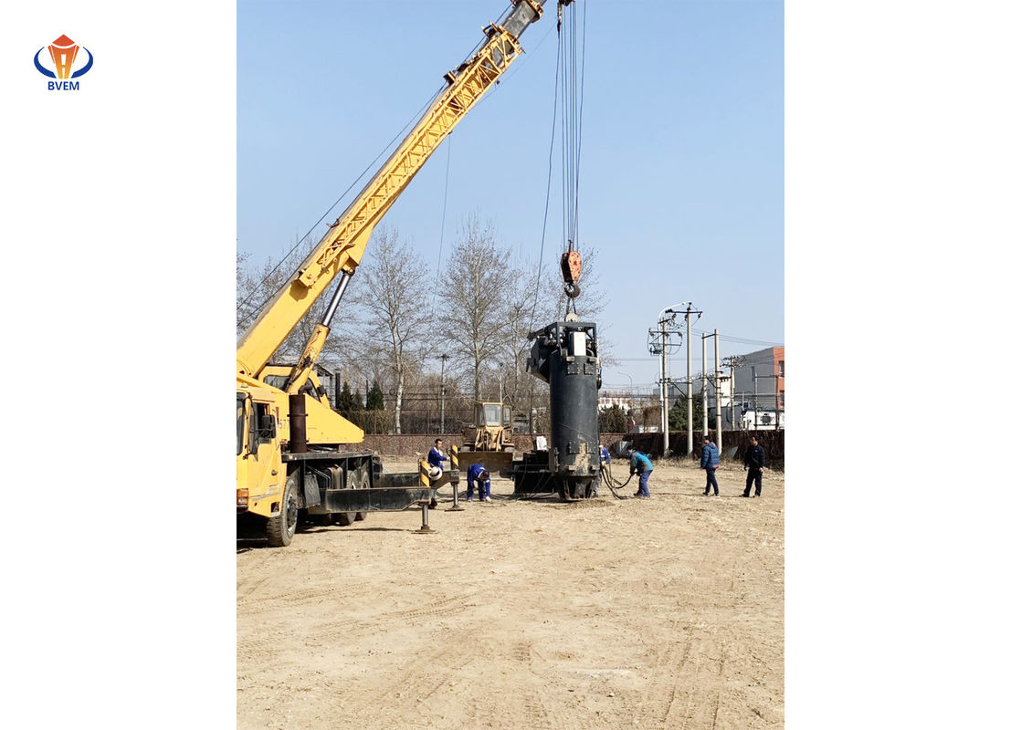Máy rung cấp liệu đáy mạnh mẽ được sử dụng để xây dựng cột đá trong dự án ngoài khơi BJZC-V400-180